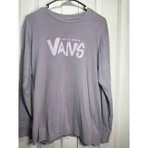 Vans Long Sleeve T-Shirt Small Purple Off The Wall Parrot‎ Palm Tree Graphic